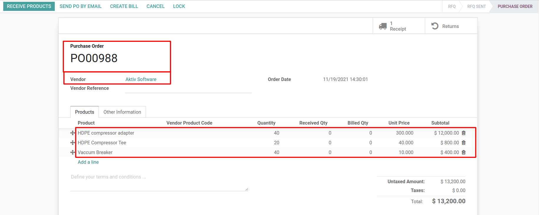 Track Partially Received Orders through Odoo Purchase Report