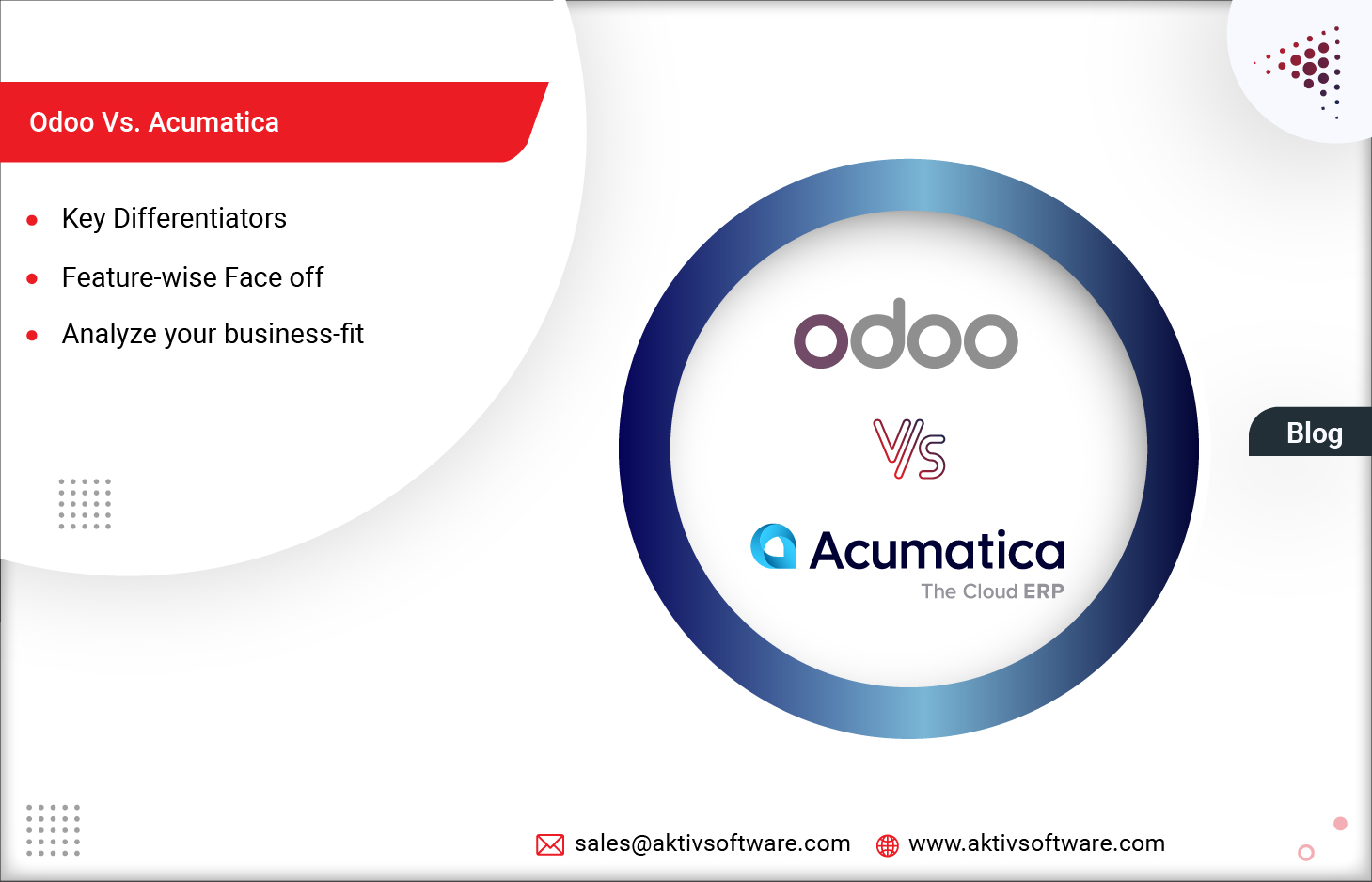 Odoo Vs. Acumatica : comparison of both erp system